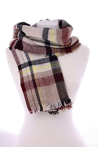 Oversized Burgundy Blend Blanket Scarf